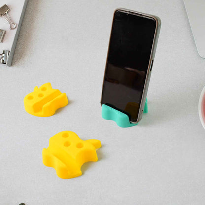 Multi-functional Apple-shaped Plastic Mobile Stand With Pen Holder (3 Pc  Mix Color)