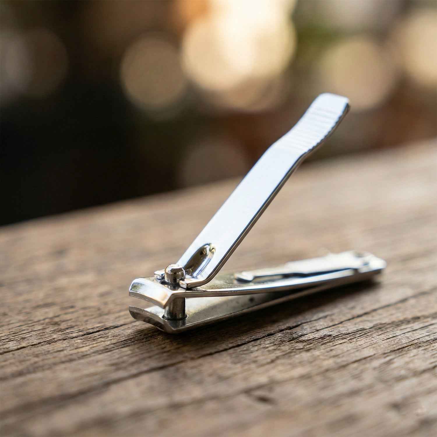 Stainless Steel Nail Clipper Set With Keychain Holder (2 Pc)