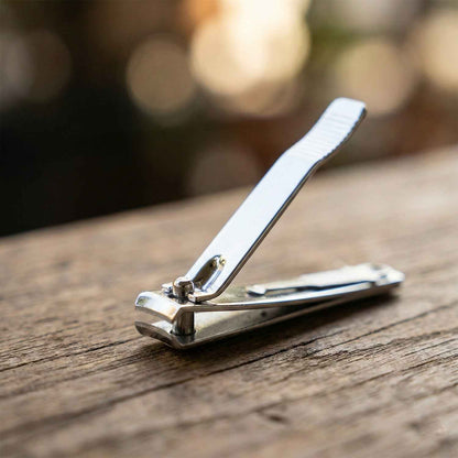 Stainless Steel Nail Clipper Set With Keychain Holder (2 Pc)