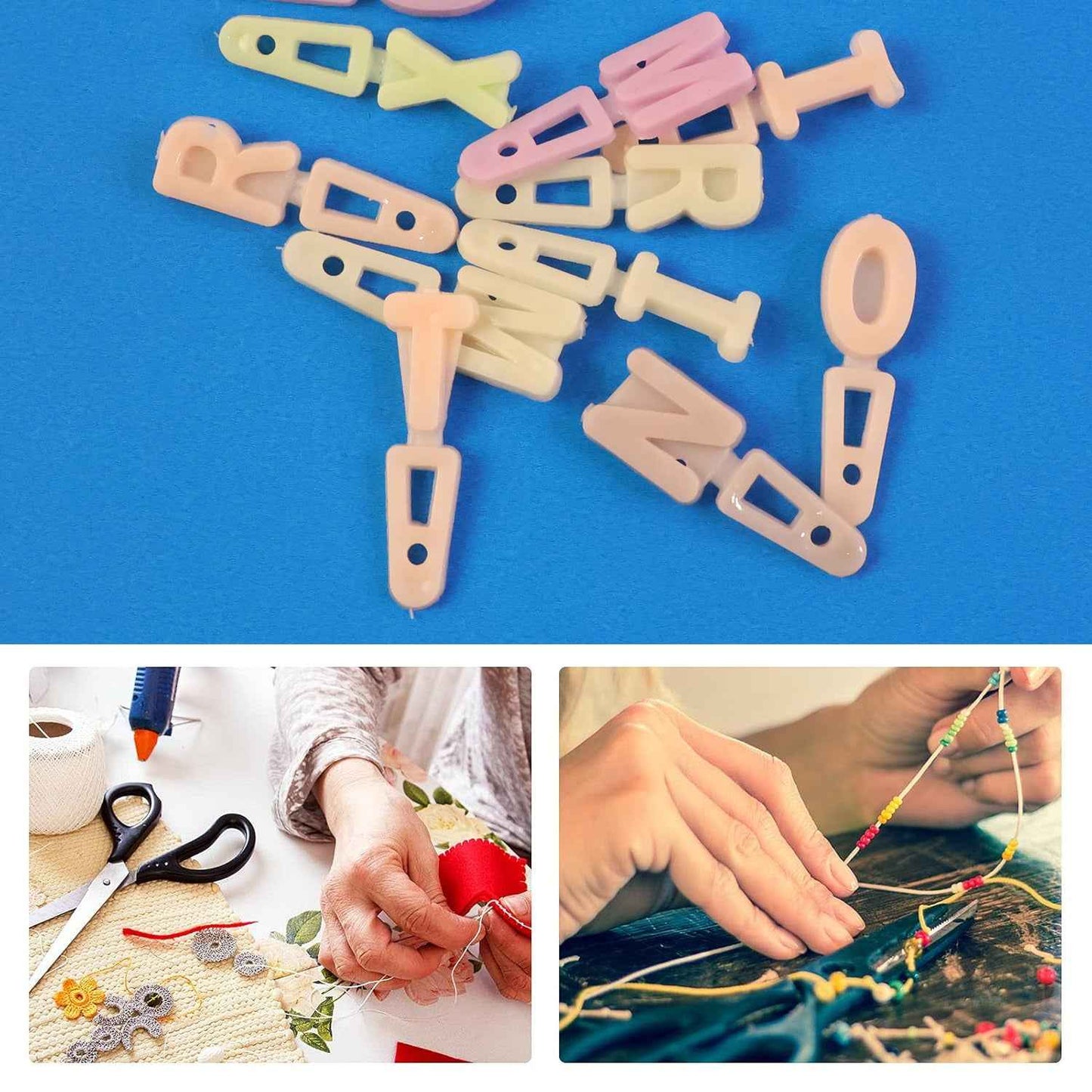 Alphabet Letter Beads Set For Craft Decoration (1 Set)