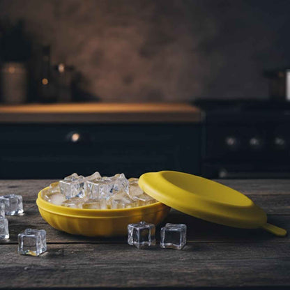 Premium Round Ice Cube Tray With Lid (1 Pc)