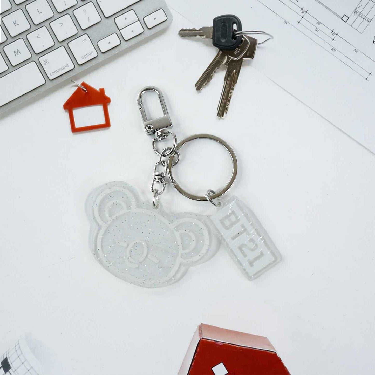 Cute Acrylic And Metal Keychains (1 Pc Mix Design) - BeSh Deals®