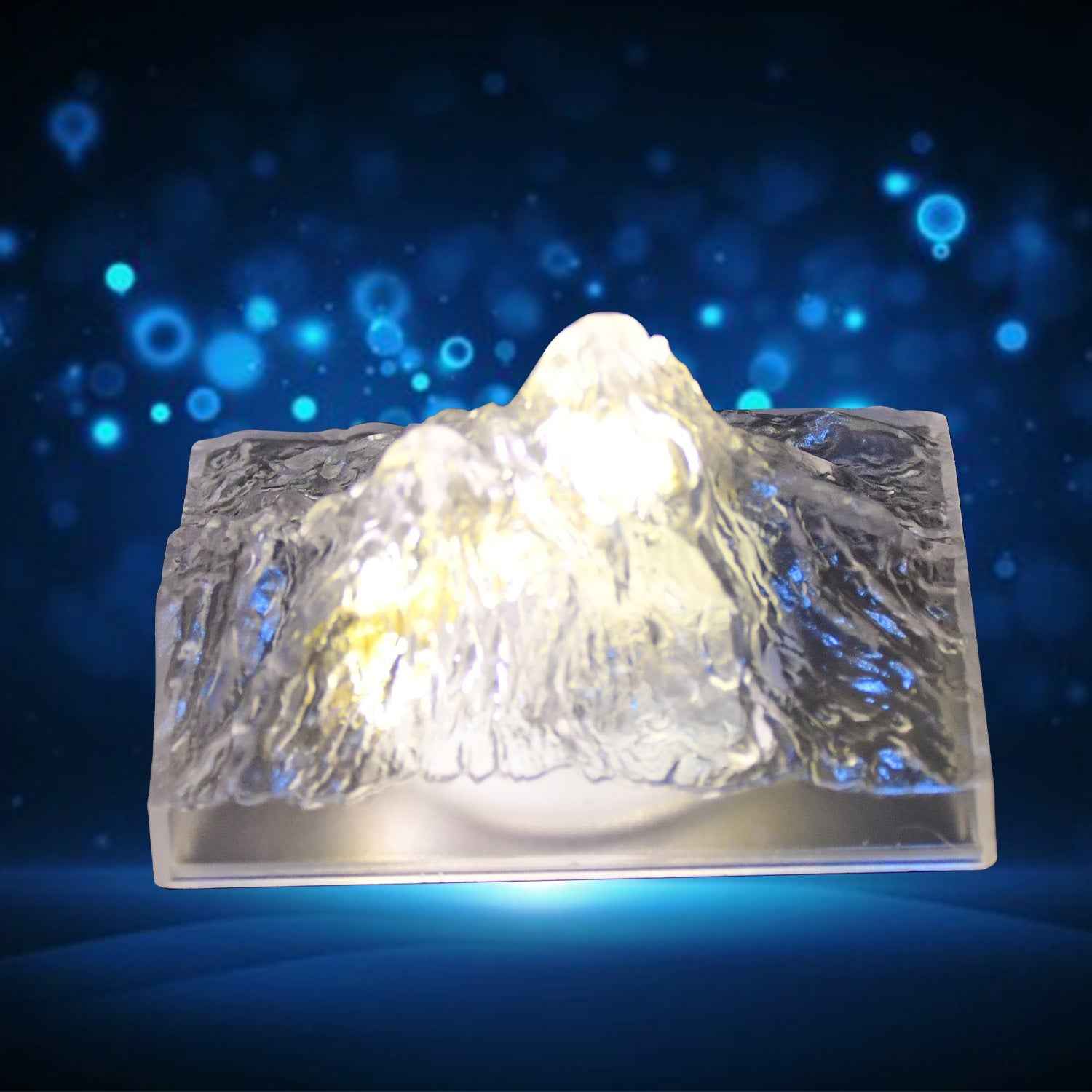 8444 Plastic Iceberg Night Light Mountain Lights Flameless Modern Clear Led Flameless Party Candles Led Lamp Home Decoration Mini Atmosphere Light Bedroom Decor Desktop Ornament Children Gift (Moq - 12 Pc)