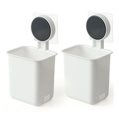 Wall Mounted Bathroom Storage Organizer Cup Set (2 Pc Set)