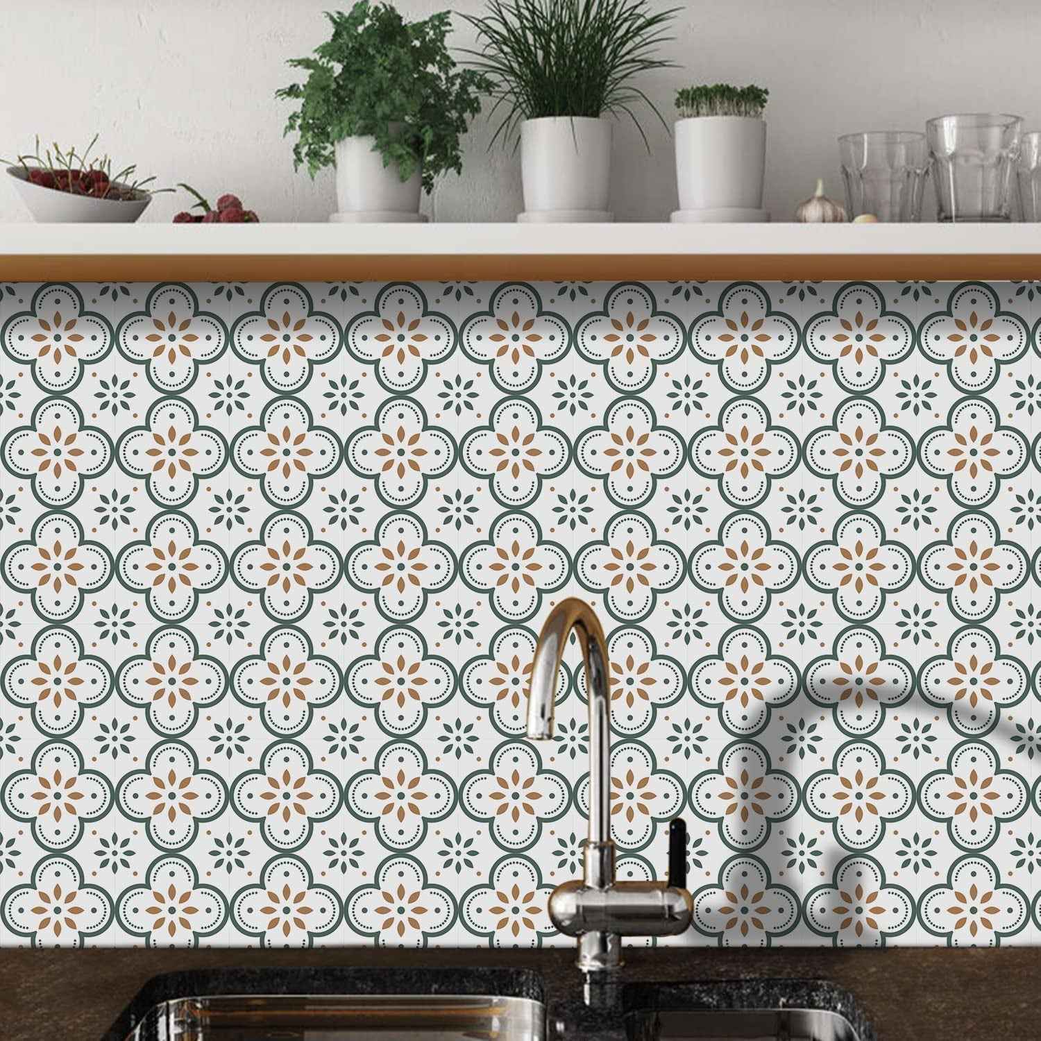 Peel And Stick Floor Tiles Kitchen  Bathroom Backsplash Sticker Detachable Waterproof Diy Tile Stickers For Wall Decoration Tiles Home Decoration (8x8 Inch  10 Pcs Set)