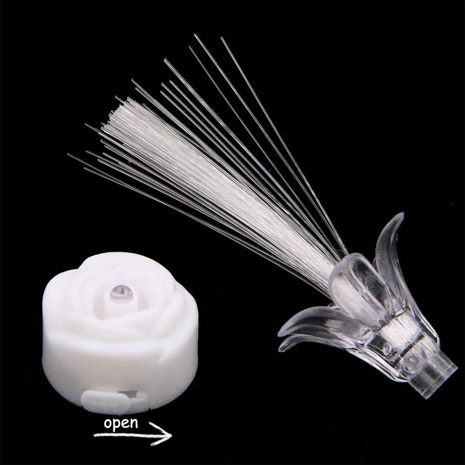 Multi-color Led Fiber Optic Flower Night Lamps (Mix Color  3 Pc)
