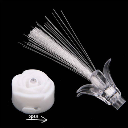 Multi-color Led Fiber Optic Flower Night Lamps (Mix Color  3 Pc)