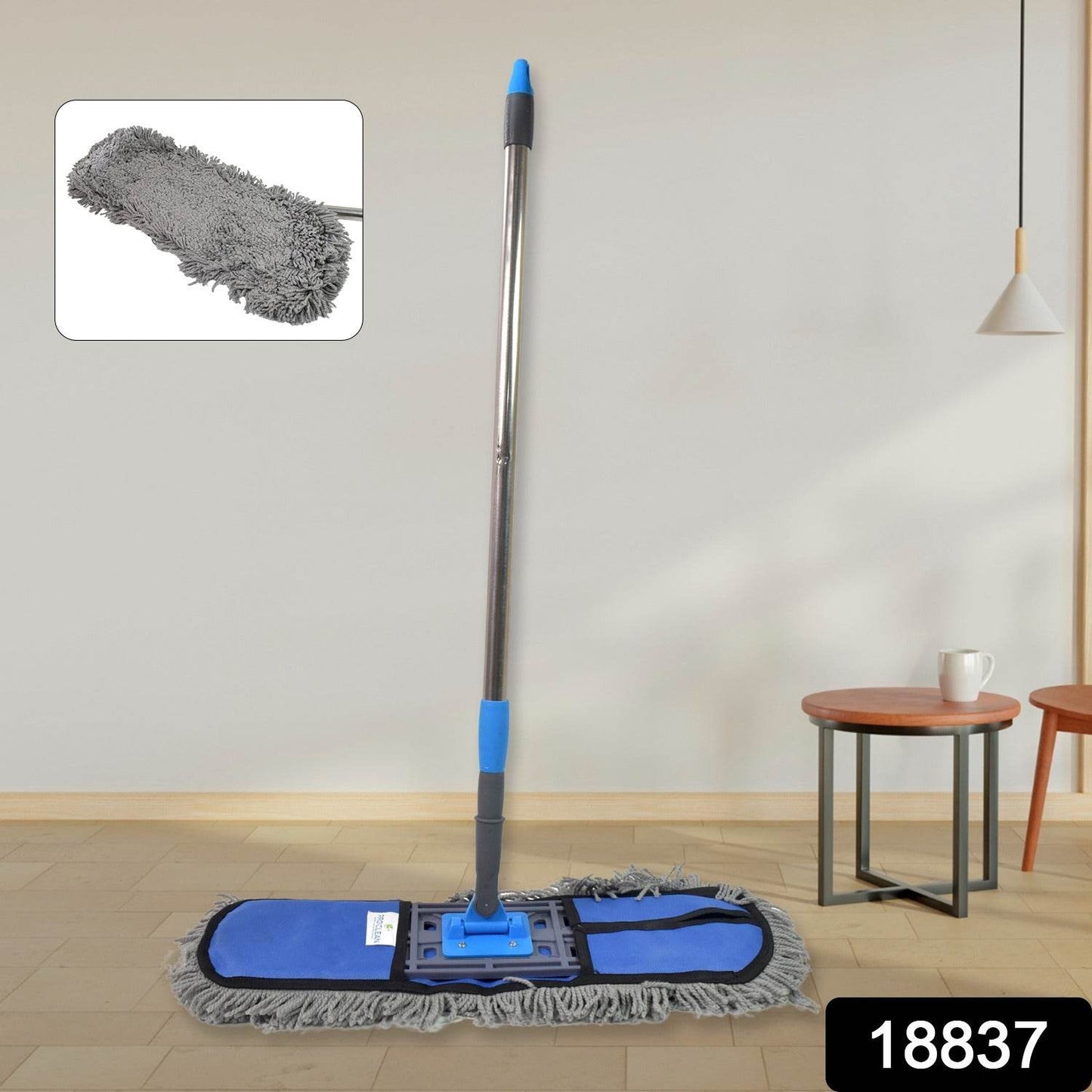 Wet And Dry Cotton Pad Floor Mop With Long Aluminium Handle (1 Pc  Large) - Best Deals at BeSh Deals®