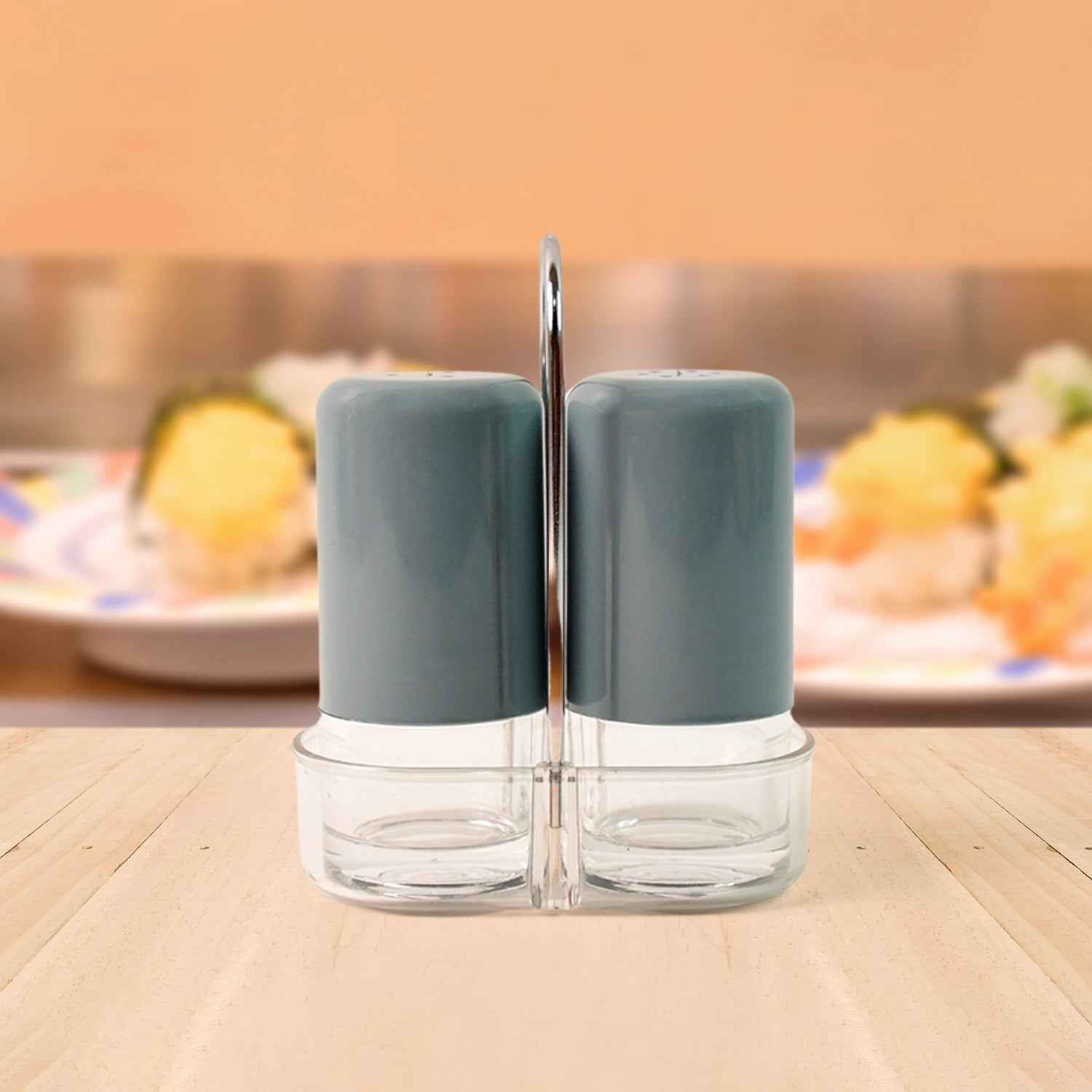 Apex Victory Salt  Pepper Dispenser Set  2 Pcs Acrylic Seasoning Shaker