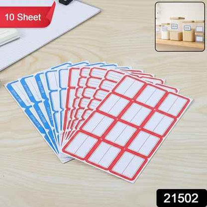 10 Sheets Self-adhesive Label Stickers