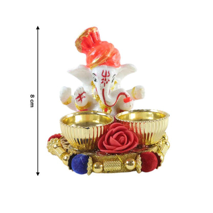 Decorative Lord Ganesha Pooja Thali Set (1 Pc)