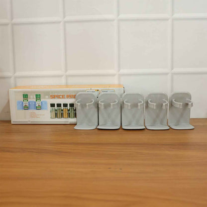Wall-mounted Adjustable Spice Rack Organizer (1 Pc)