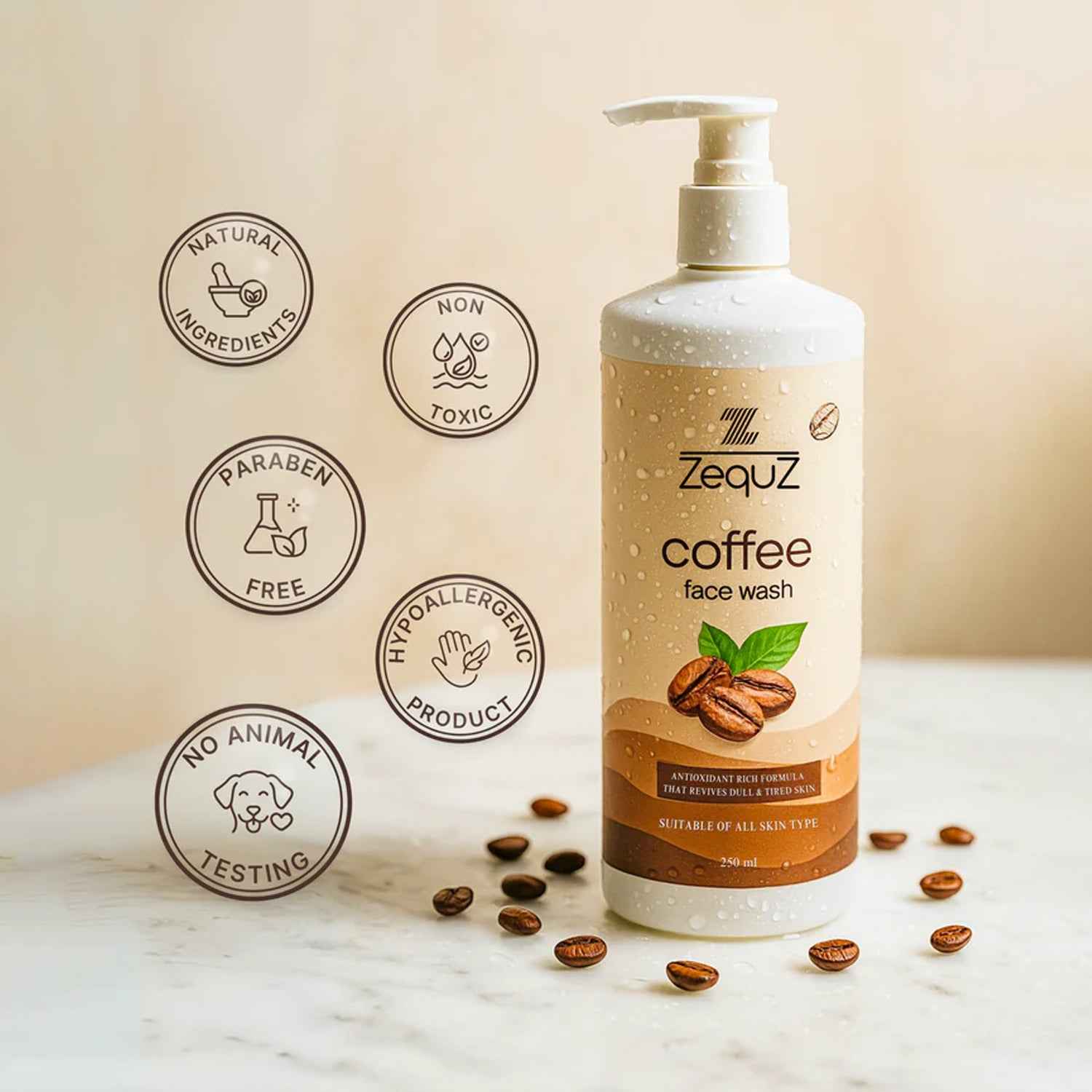 Zequz Coffee Face Wash - (1 Pc  250 Ml)