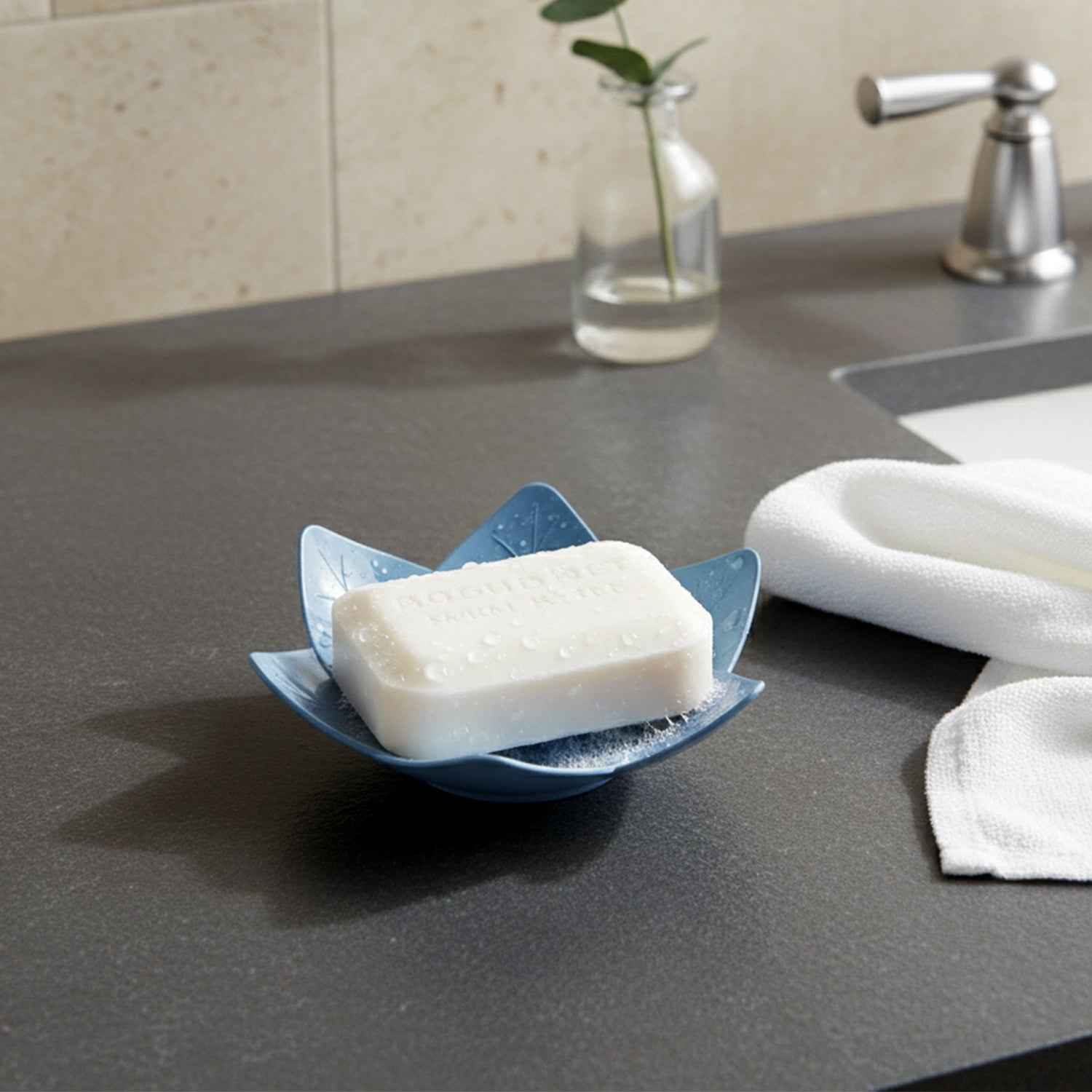 Supermom 3-piece Lotus Blossom Design Soap Holder Set
