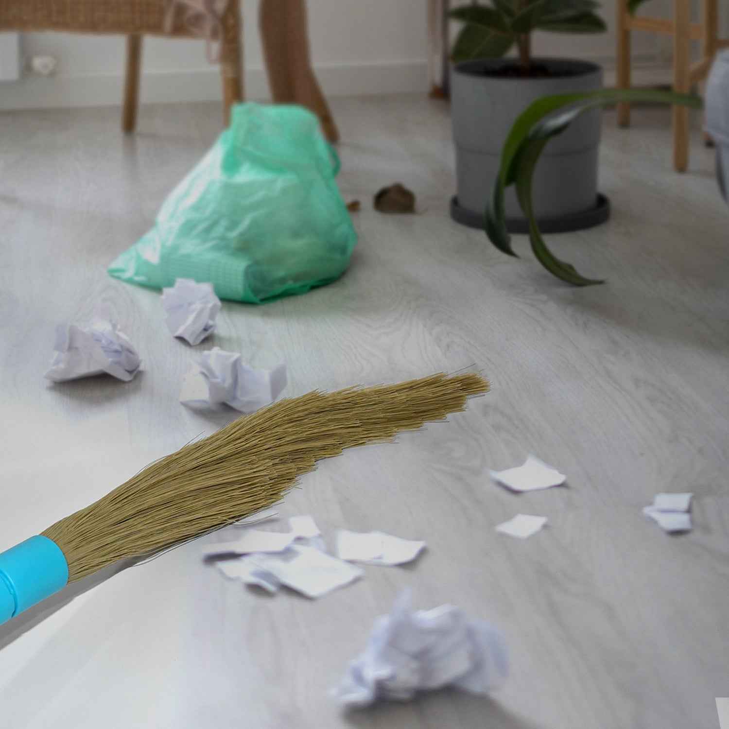 Pro Clean Expandable Floor Broom With Plastic Handle