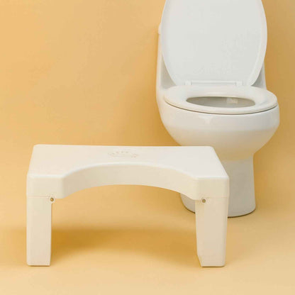 6005a Plastic Non-slip Folding Toilet Squat Stool - White Color