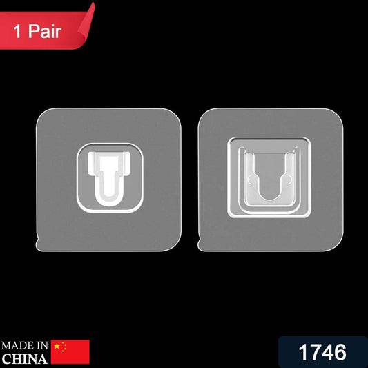 1746 Adhesive Plastic Wall Hooks Heavy Duty Hooks ( 1 Pair ) - Best Deals at BeSh Deals®