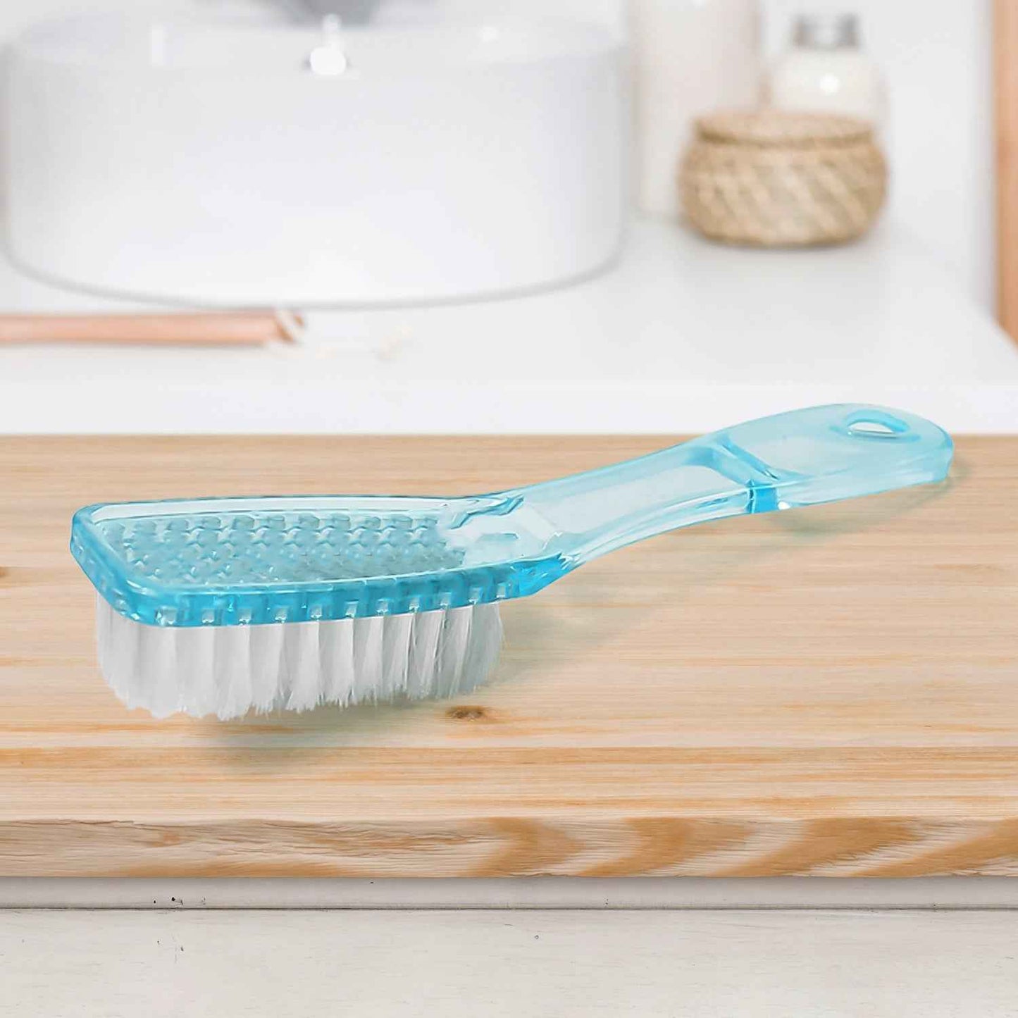 Plastic Handle Shoes Clothes Scrubbing Brush (1 Pc  Mix Color  19 Cm)