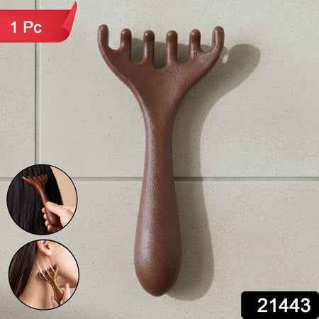 Manual Wooden Style Head  Neck Scalp Massager (1 Pc)