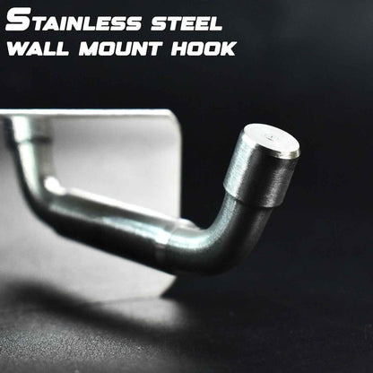 Stainless Steel Wall Mounted Coat 3 Hook Rack (14x3  1 Pc)
