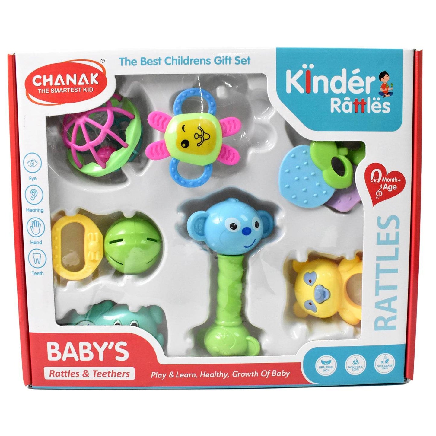 Kinder Rattles Classic Store Plastic Non-toxic Shake And Grab Ball Baby Rattles  Teethers (8 Pcs Set) - Best Deals at BeSh Deals®