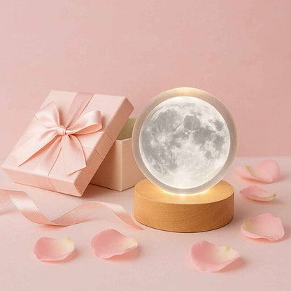 3d Crystal Ball Lamps With Base  (1 Pc)