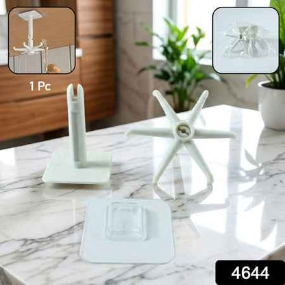 4644 360 Rotating Folding Hook Self-adhesive Waterproof Wall Mounted Hook