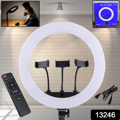 18 Inch Led Ring Light With 3 Colour Modes  3 Mobile Holders Remote Control (1 Set) - Best Deals at BeSh Deals®