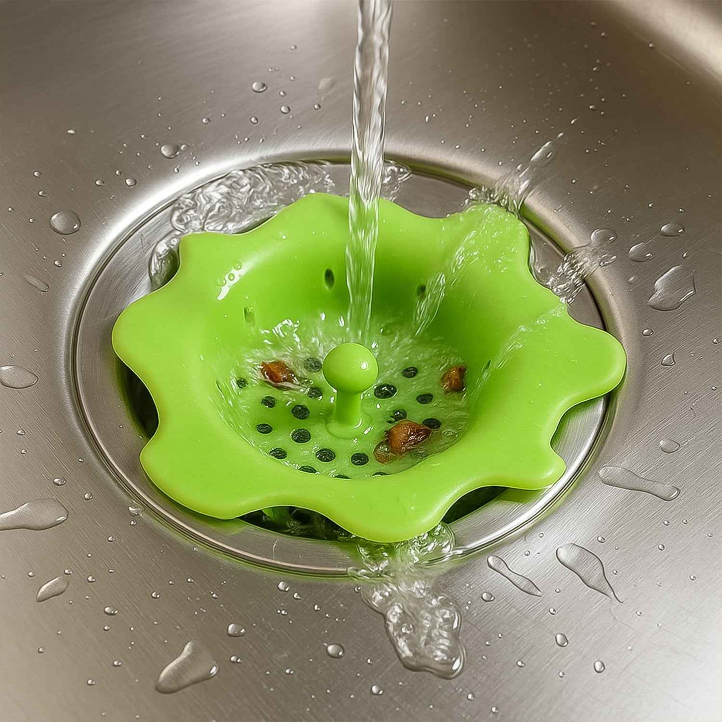 Flexible Silicone Sink Strainer  Drain Hair Catcher