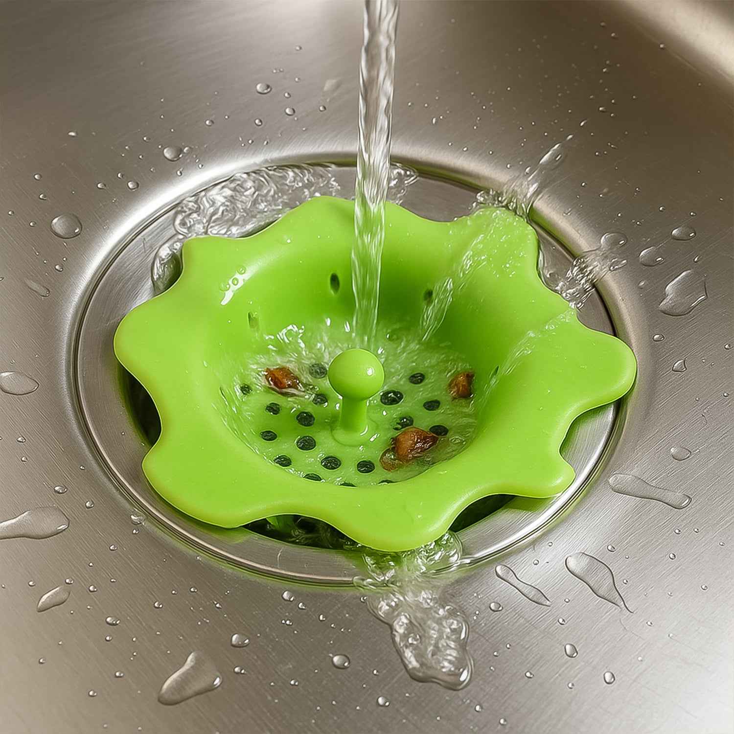 Flexible Silicone Sink Strainer  Drain Hair Catcher