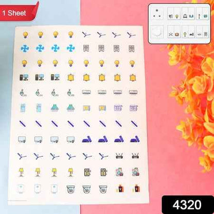 Smart Switch Icon Sticker Sheet (1 Sheet 88 Icons)