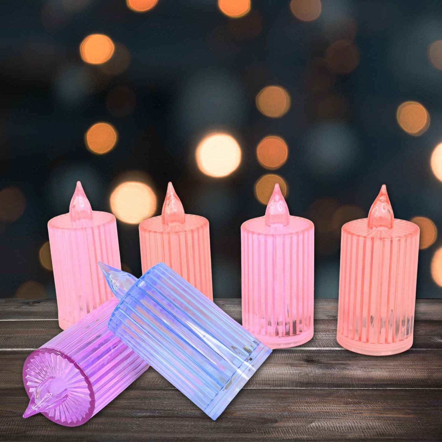 Decorative Flameless Electronic Led Candle Light Set (6 Pc)