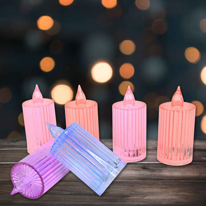 Decorative Flameless Electronic Led Candle Light Set (6 Pc)