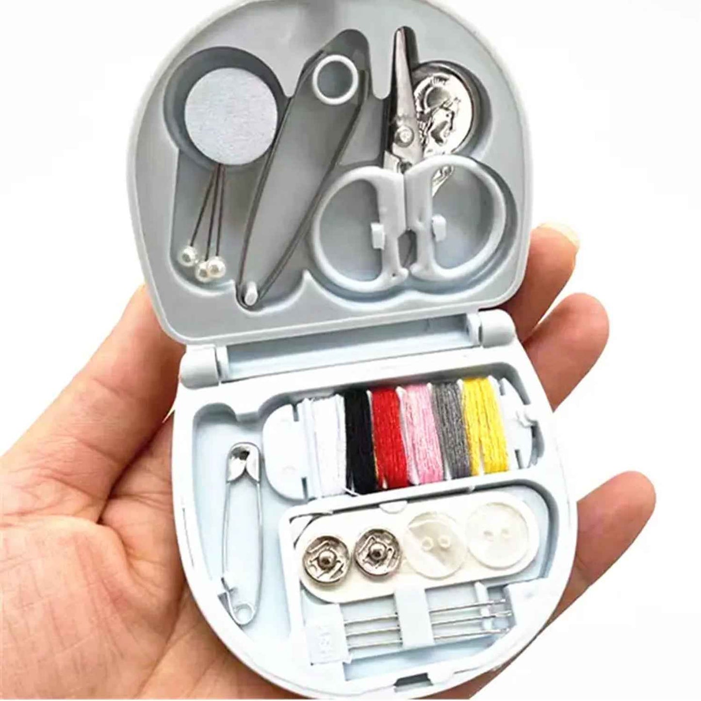 1290 Mini Travel Sewing Kit Diy Sewing Portable Sewing Tool Kits Plastic Sewing Kit Box Beginner Friendly Emergency Sewing Repair Kit With Threads Scissors Hand Sewing Needles