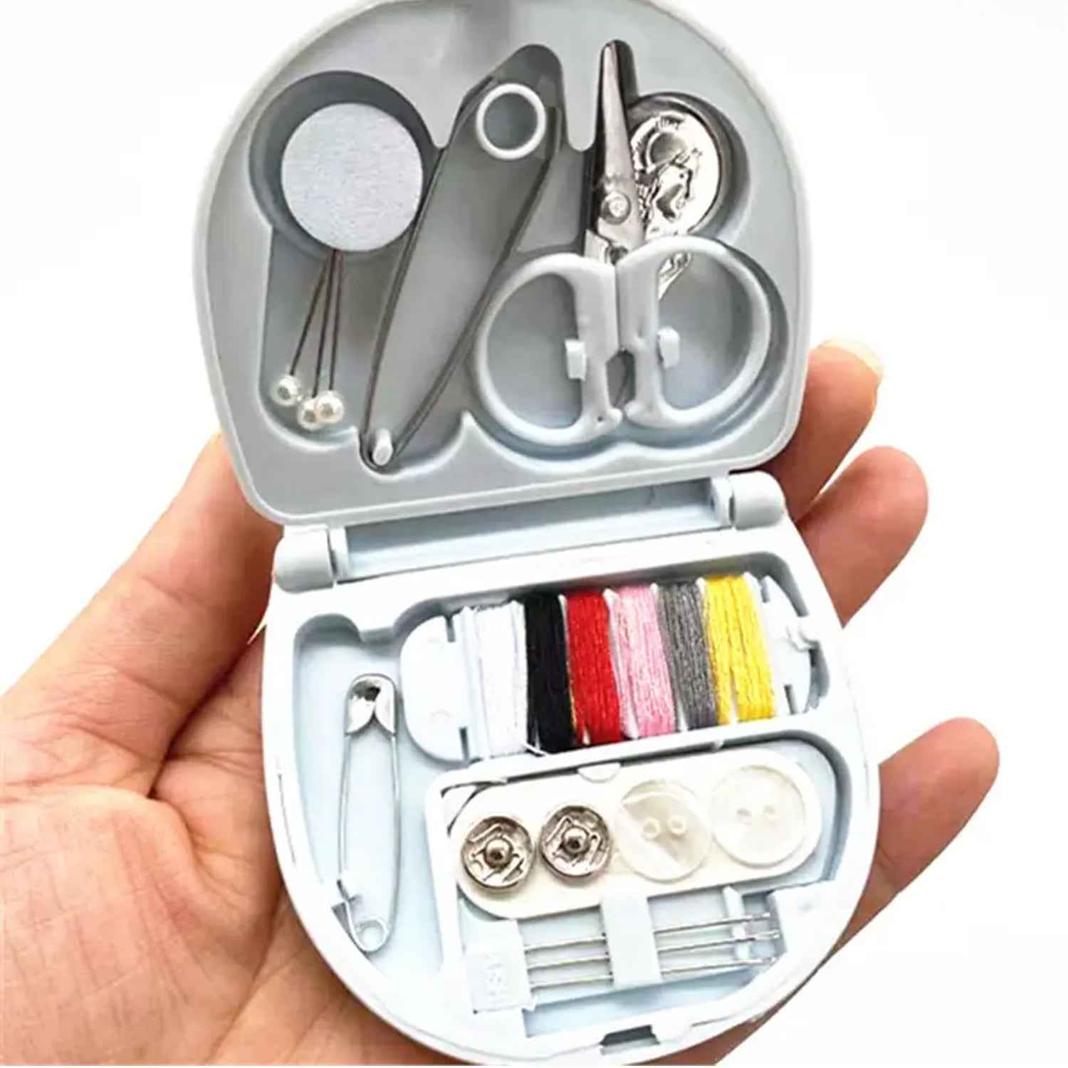 1290 Mini Travel Sewing Kit Diy Sewing Portable Sewing Tool Kits Plastic Sewing Kit Box Beginner Friendly Emergency Sewing Repair Kit With Threads Scissors Hand Sewing Needles