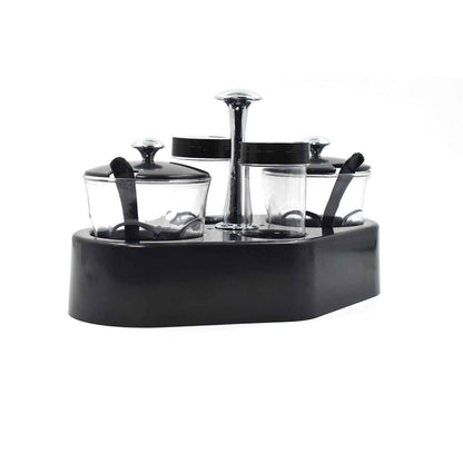 8122 Ganesh Rendy Condiment Set For Kitchen Transparent Jar For Easy To Access Spice 1 Piece Spice Set  (Plastic)