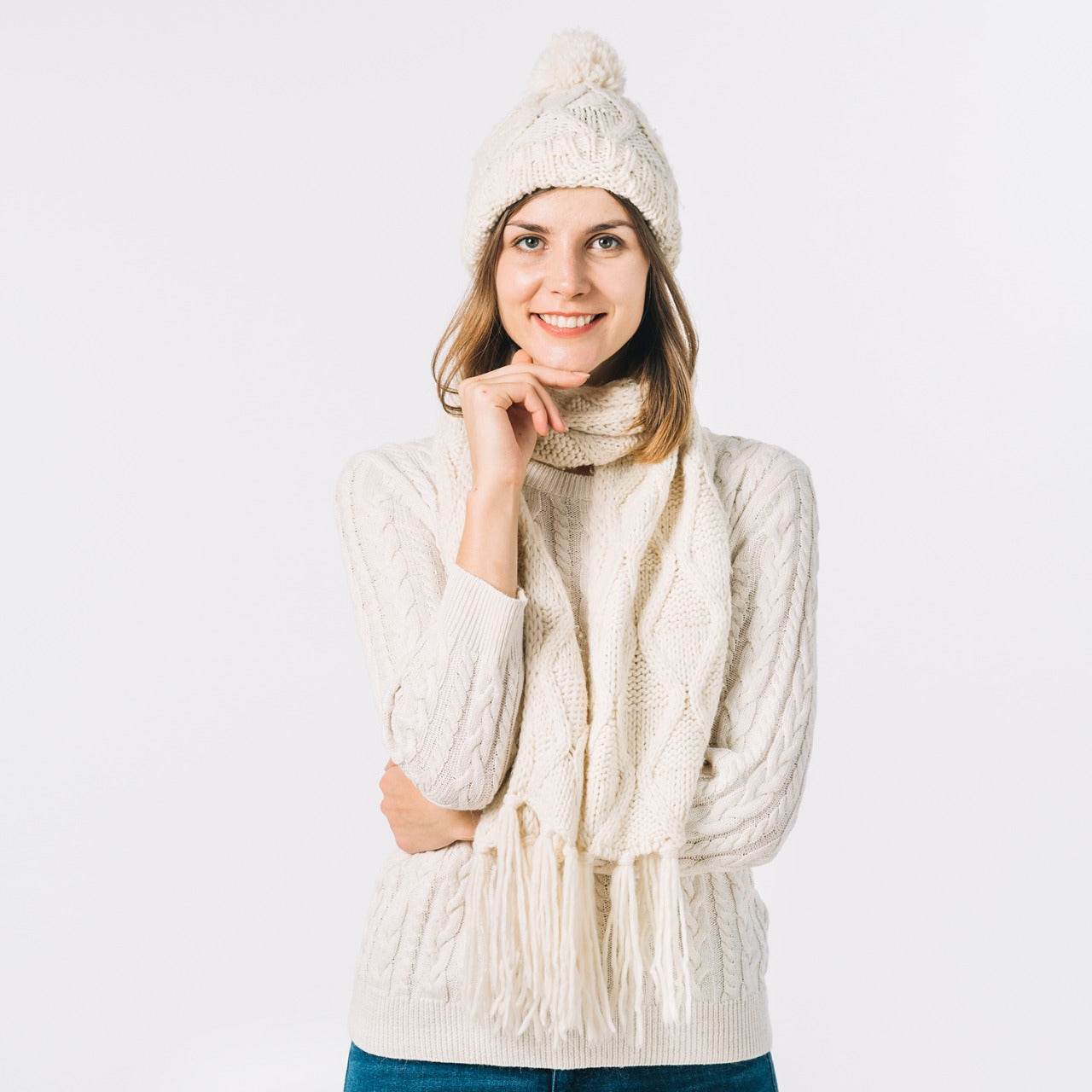 6250  Cap For Winter Woolen Knitted Black Inside Fur Caps - Best Deals at BeSh Deals®