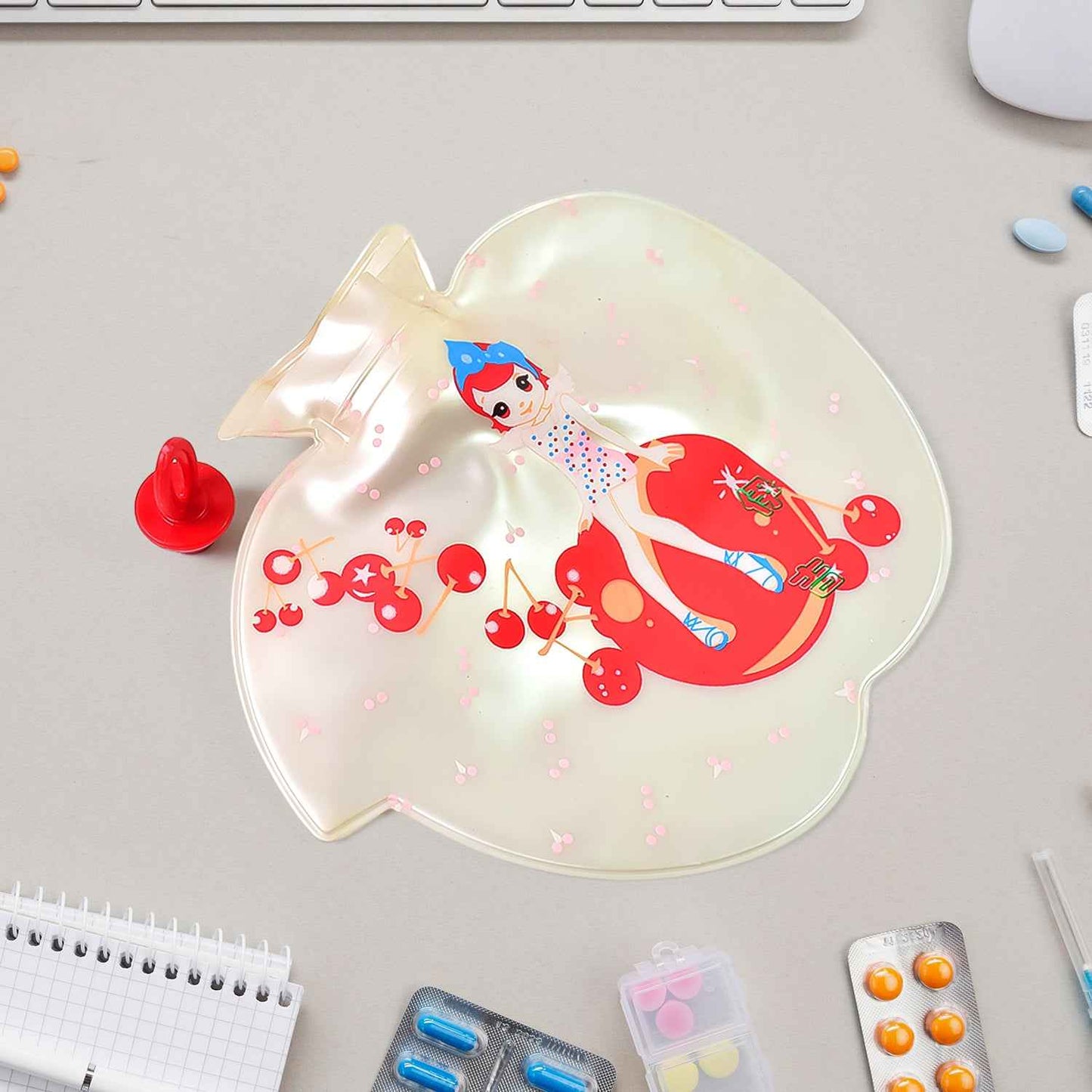 7235 Apple Hot Water Bottle Bag For Pain Relief