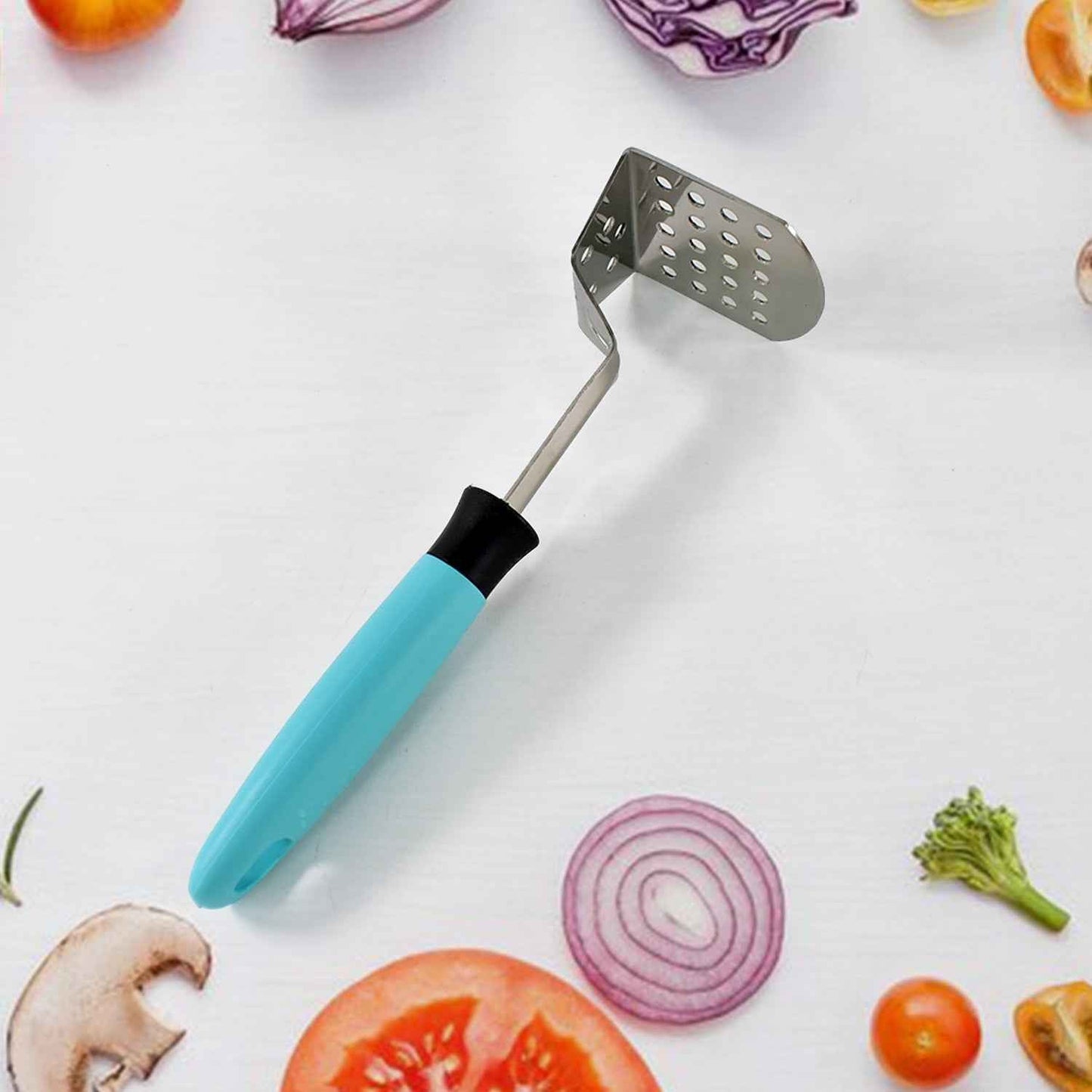 Apex L Handle Stainless Steel Potato Masher Ergonomic Grip (1 Pc) - BeSh Deals®
