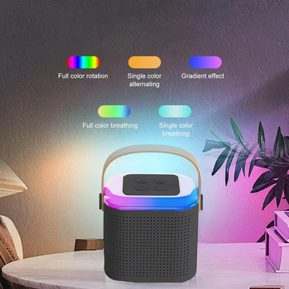 12669 Wireless Speaker Microphone Set Rgb Light Support Memory Card Portablekaraoke Machine Perfect  For Travel Tv - Best Deals at BeSh Deals®