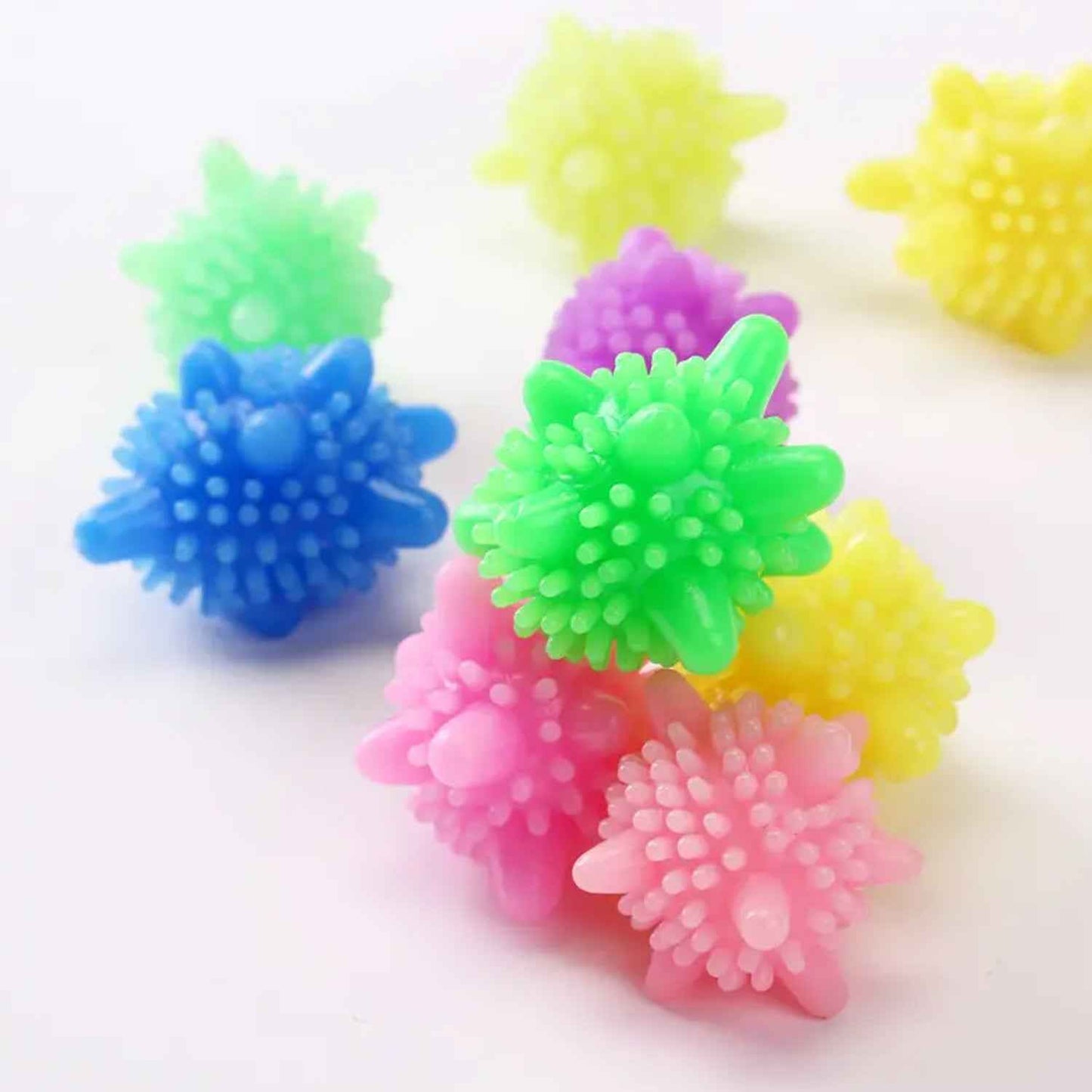 8737 Soft Star Washing Machine Laundry Dryer Balls Laundry Ball For Household Cleaning Washing Machine Clothes Softener (10 Pcs  Multi Color)