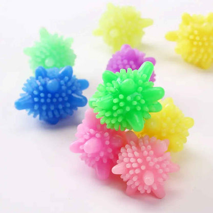 8737 Soft Star Washing Machine Laundry Dryer Balls Laundry Ball For Household Cleaning Washing Machine Clothes Softener (10 Pcs  Multi Color)