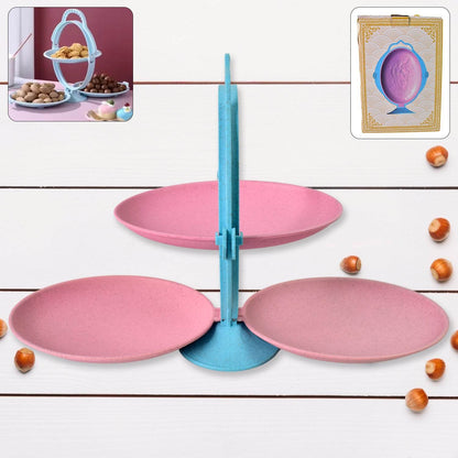 Foldable Fruit Plate Candy Dish  Multi Use Mirror Shape Dried Fruit Tray (1 Set) - by BeSh Deals® - Best Deals at BeSh Deals®