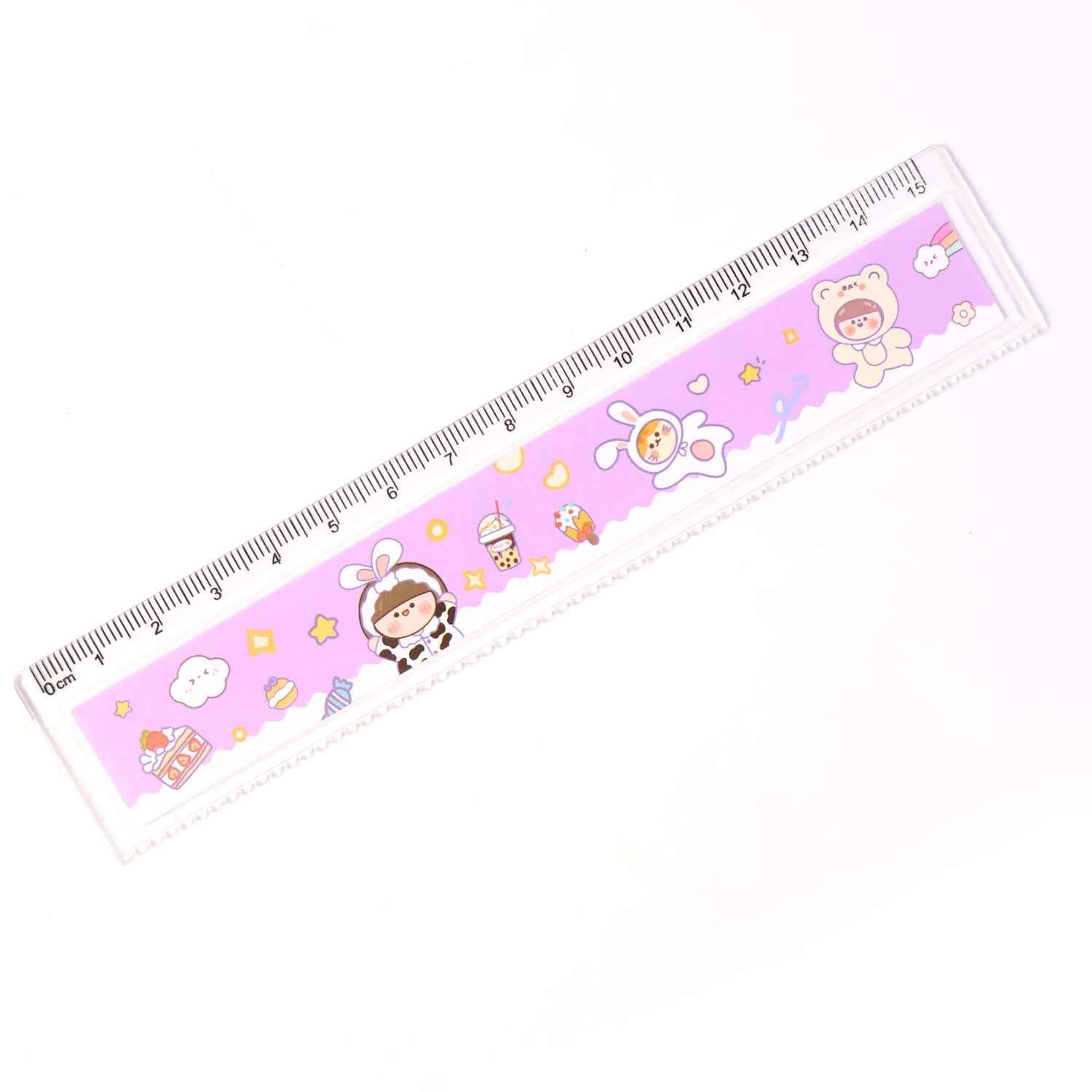 Premium Cute Cartoon Plastic Ruler For Kids (1 Pc)