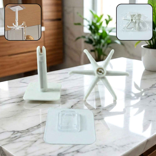 4644 360 Rotating Folding Hook Self-adhesive Waterproof Wall Mounted Hook
