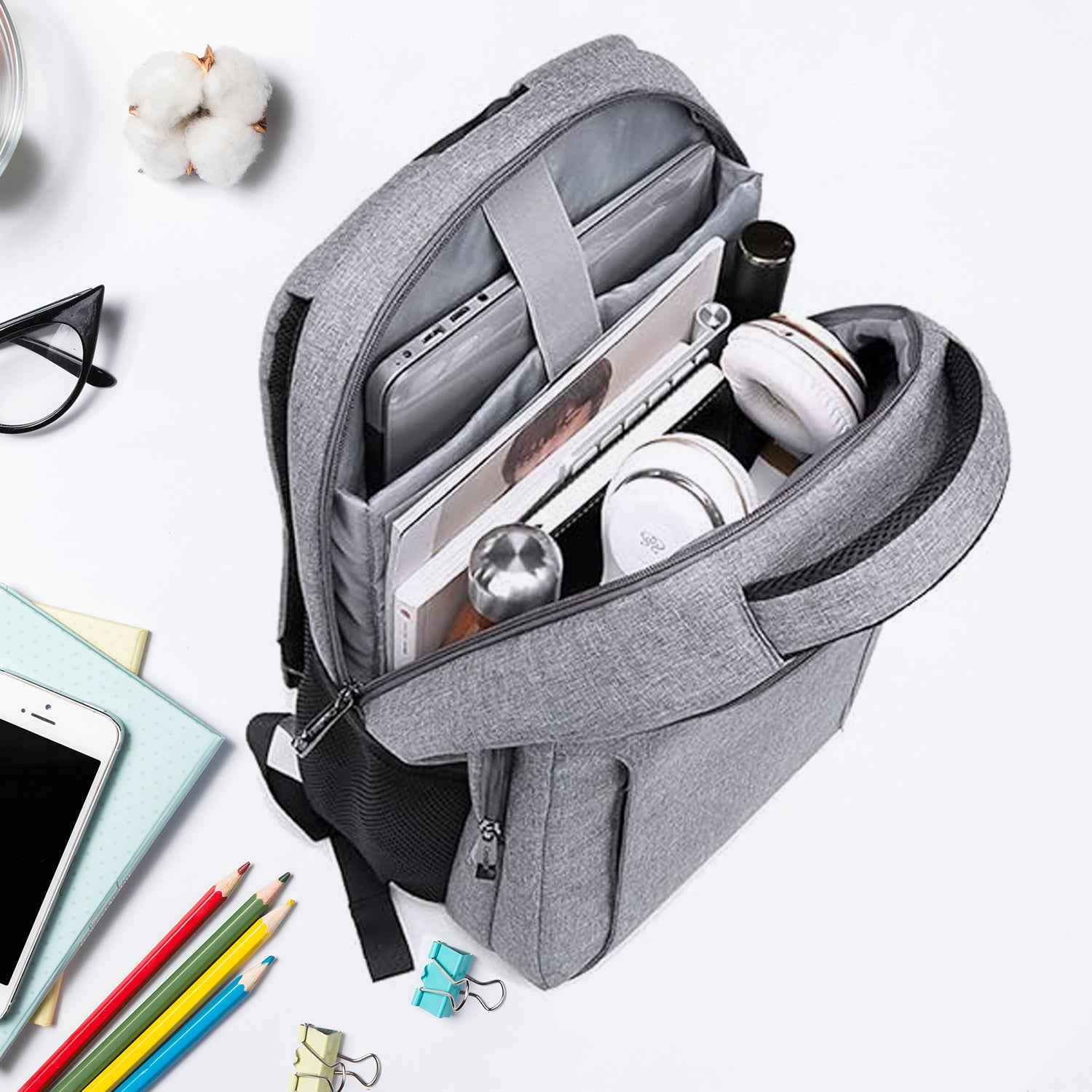12553 Laptop Bag With Adjustable Shoulder Strap  Storage Pockets Lightweight Water-resistant Travel-friendly Bag Office Bag  School Bag  College Bag  Business Bag