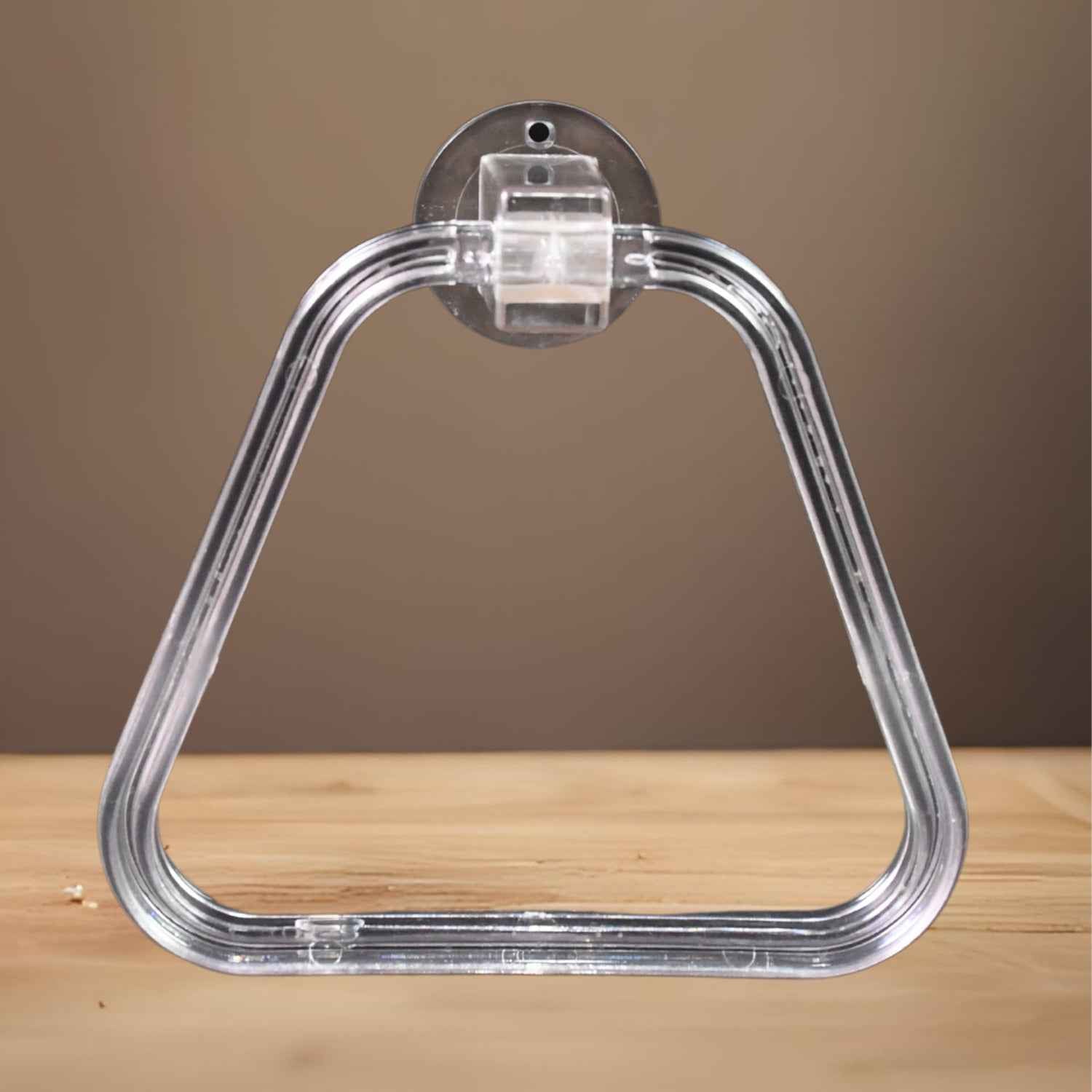 Unbreakable Abs Square Towel Ring Wall Mounted Stand  Holder (1 Pc)