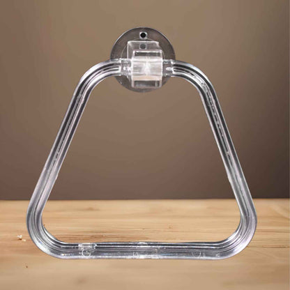 Unbreakable Abs Square Towel Ring Wall Mounted Stand  Holder (1 Pc)