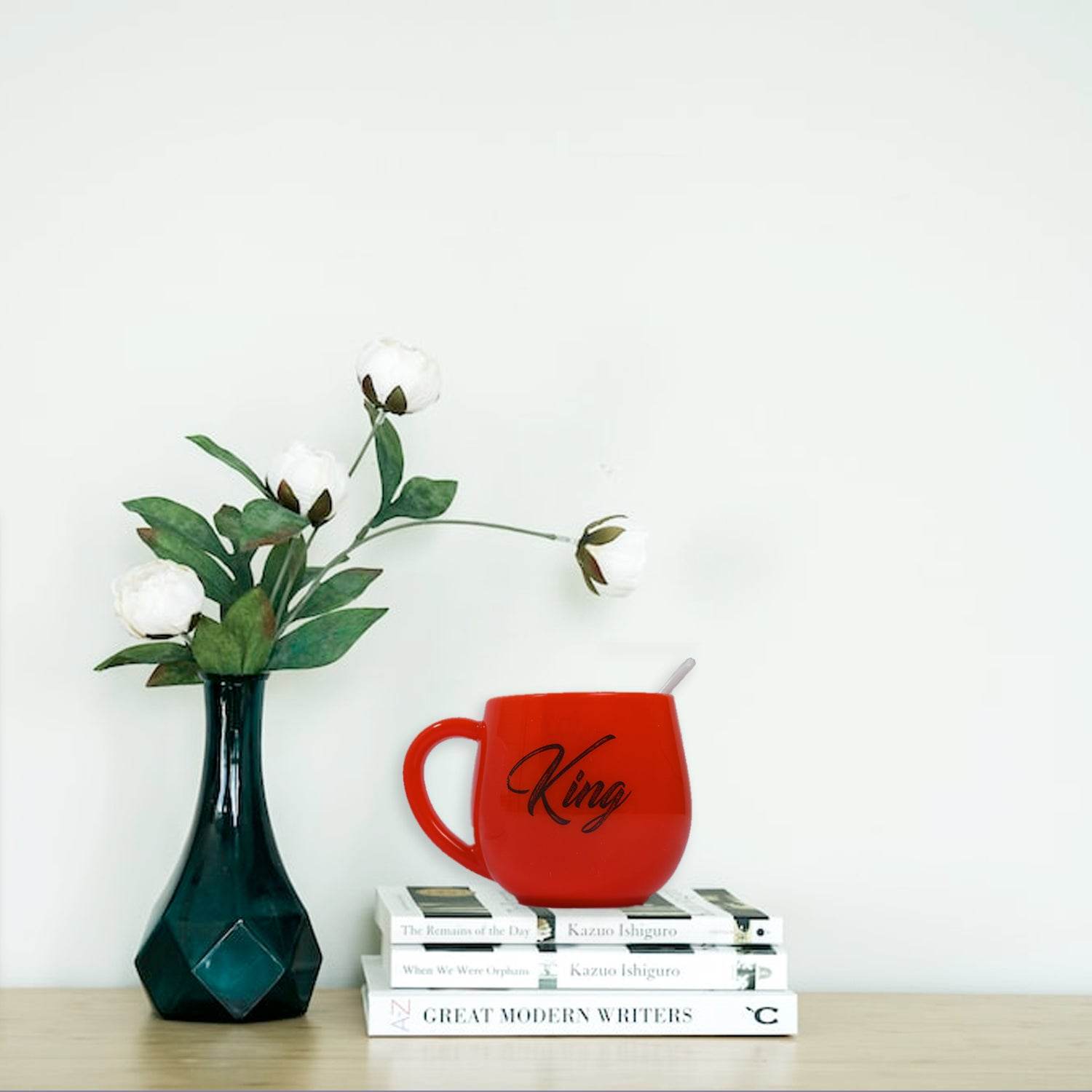 4764 King  Queen Printed Couple Matching Coffeetea Plastic Coffee Mug (300ml Set Of 2) - Best Deals at BeSh Deals®