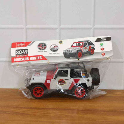 Kids Dinosaur Hunter Off-road Friction Powered Toy Jeep Car (1 Pc)